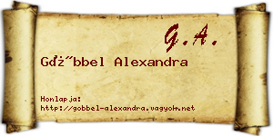 Göbbel Alexandra névjegykártya